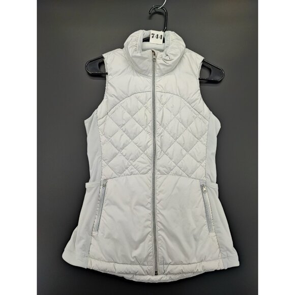 Lululemon Women’s Down For A Run Vest Gator White Down Size 4 - Picture 2 of 9